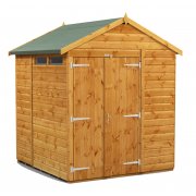 Power 6x6 Apex Secure Garden Shed - Double Door